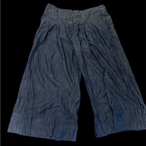 Wayward Fancies by eShakti Women’s Wide-Leg Chambray Culottes – Size 2X / 20W